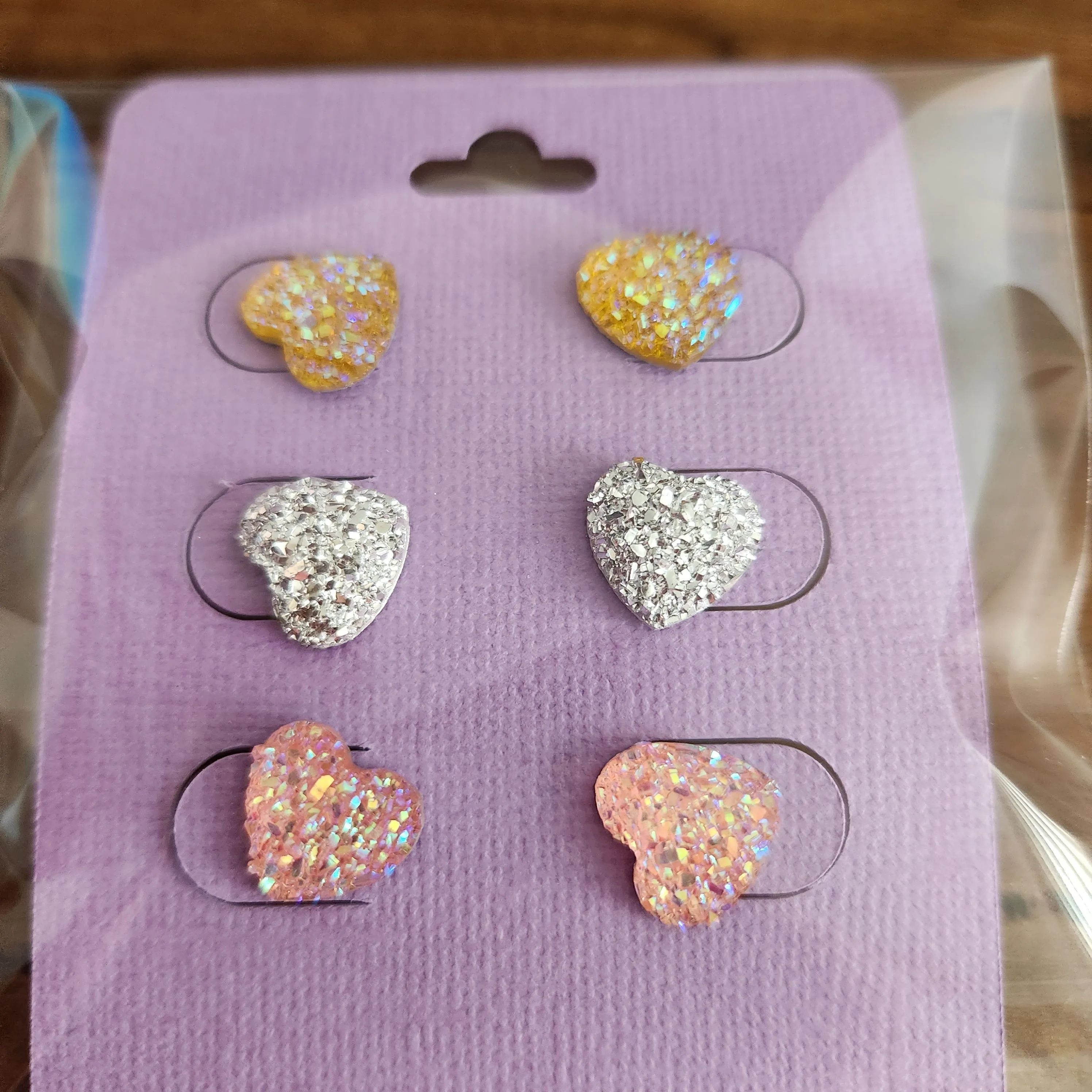 Pre Made 3pkt Resin Earrings