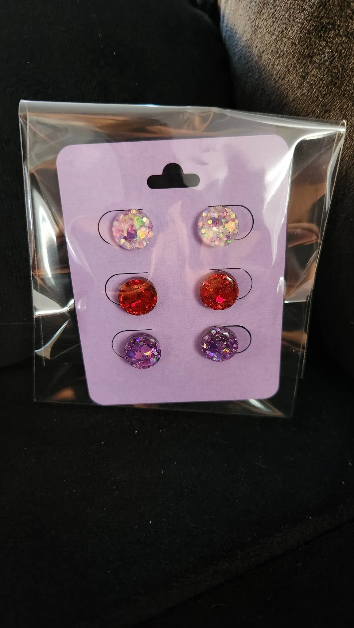 Pre Made 3pkt Resin Earrings