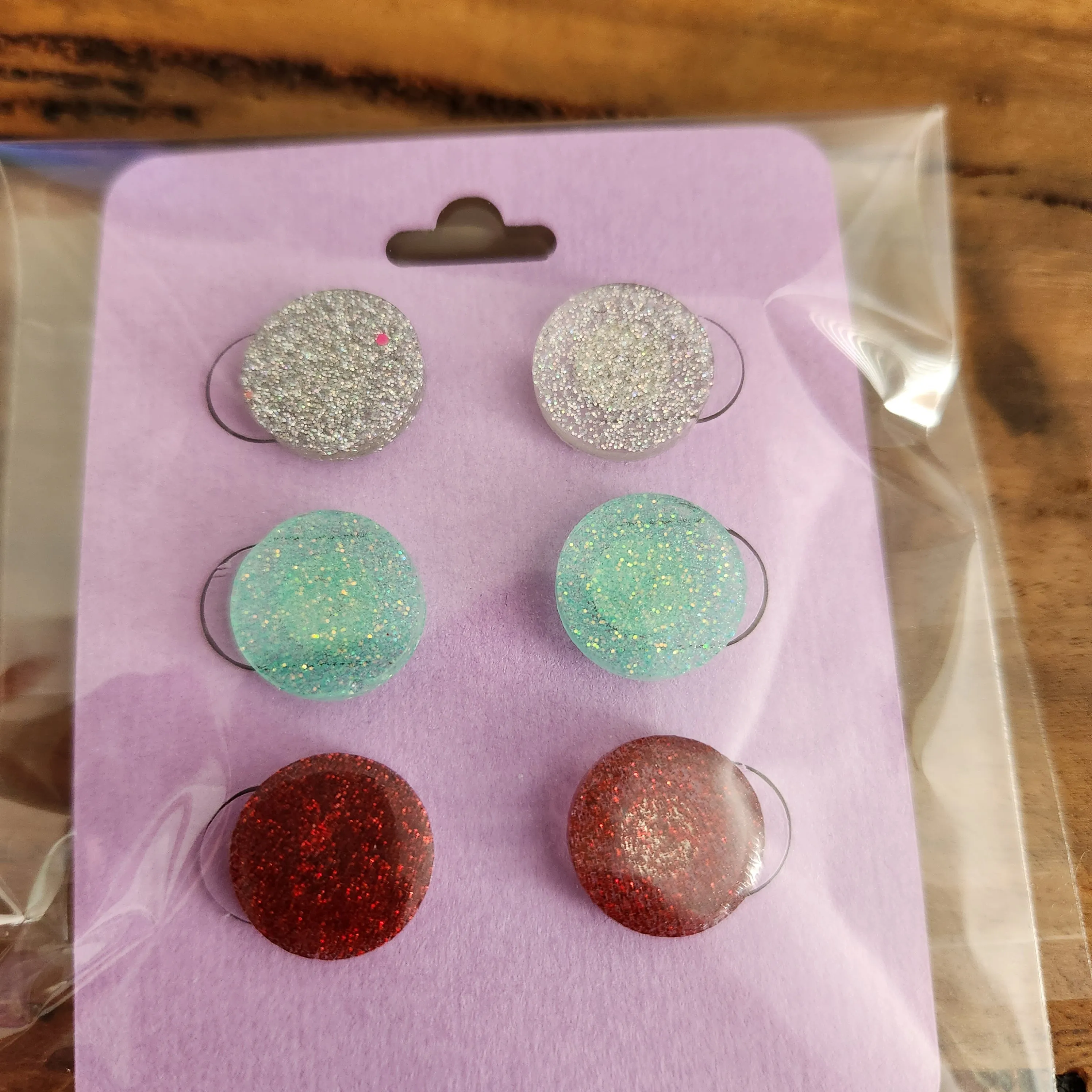 Pre Made 3pkt Resin Earrings