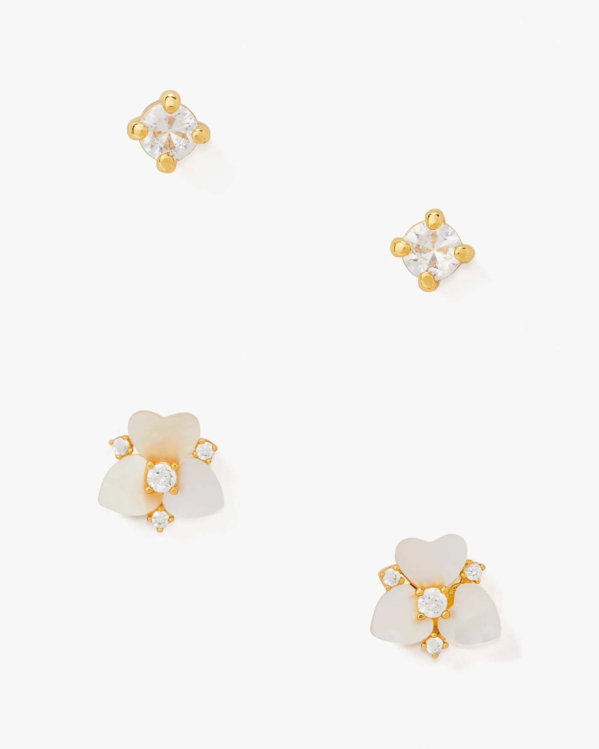 PRECIOUS PANSY STUD SET