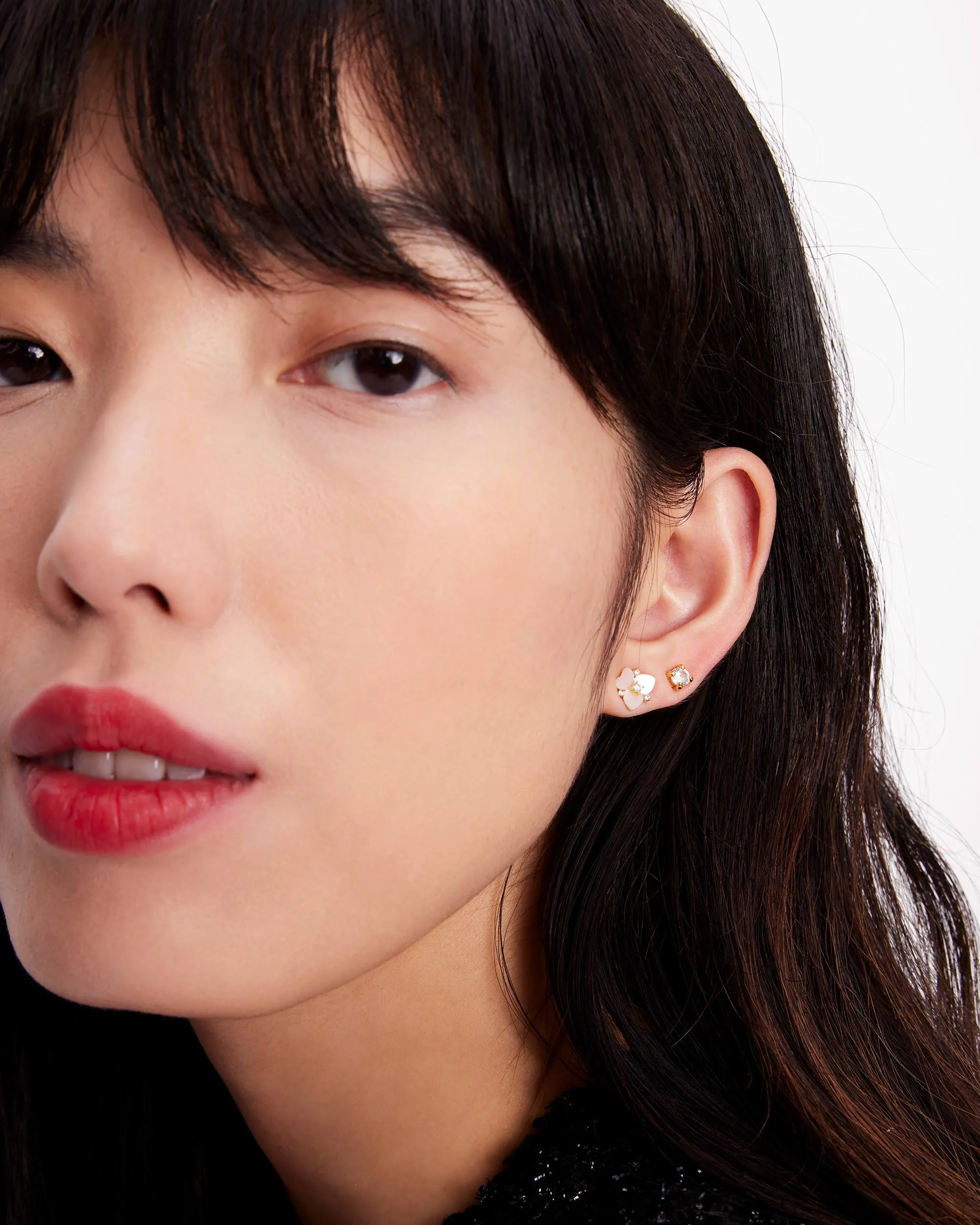 PRECIOUS PANSY STUD SET