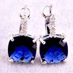 Pure - IOBI Crystals Royal Blue Drop Earrings