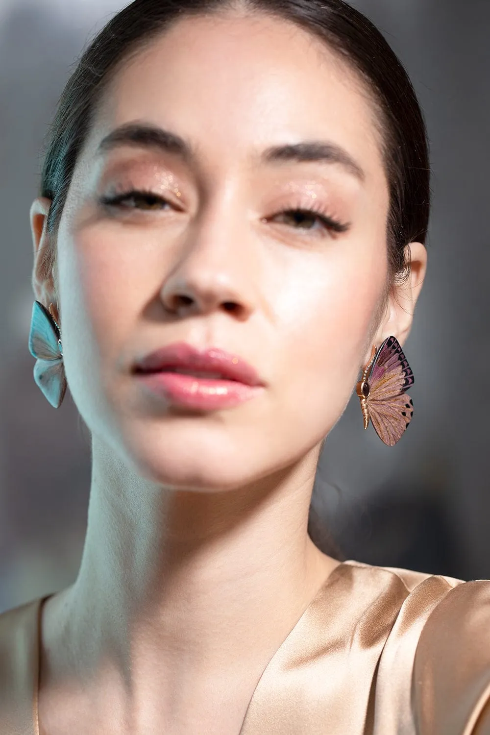 Purple Butterfly Earrings