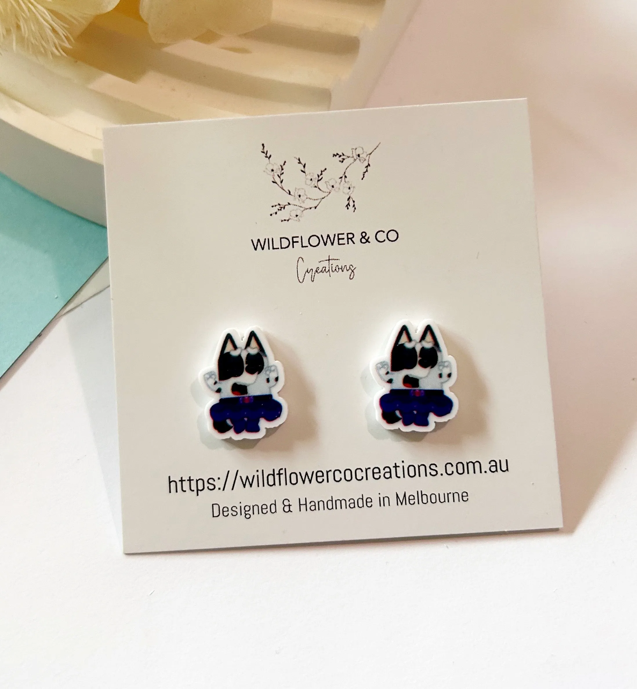Purple Dog Studs