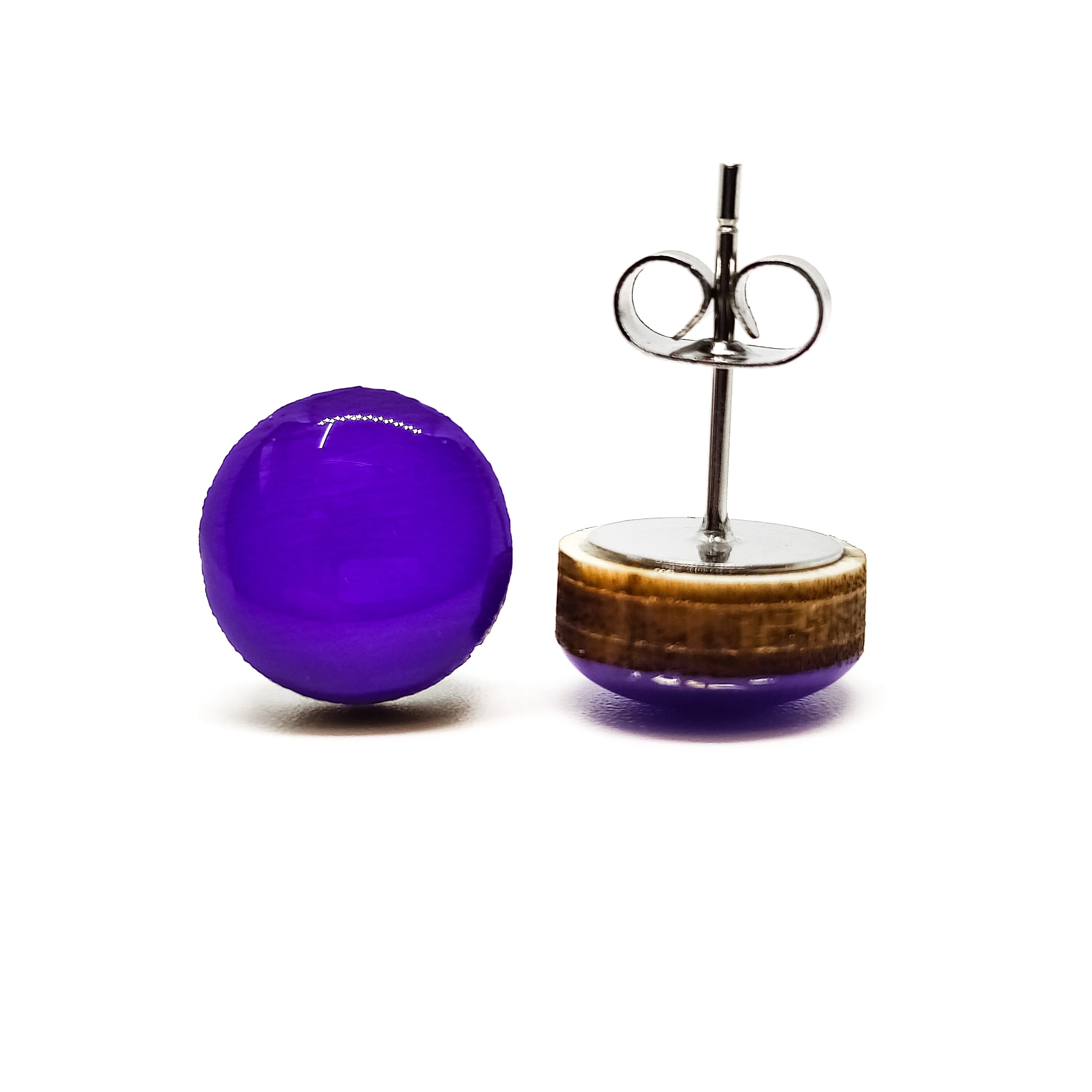 Purple Passion Stud Earrings by Candi Cove Designs