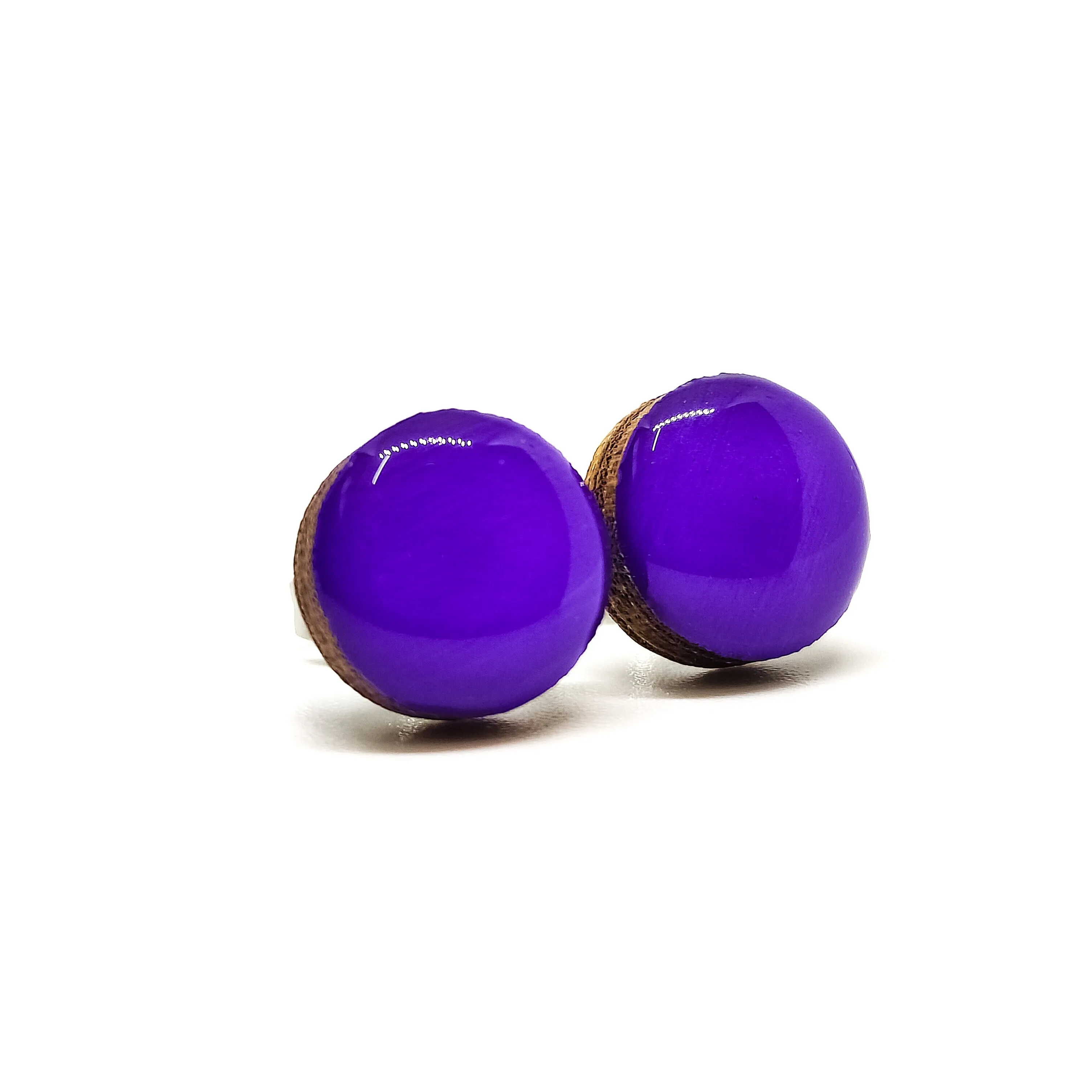 Purple Passion Stud Earrings by Candi Cove Designs