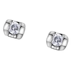 "Victoria" DIAMOND HUGGIE HOOPS