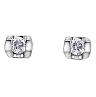 "Victoria" DIAMOND HUGGIE HOOPS