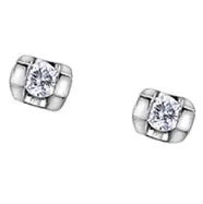 "Victoria" DIAMOND HUGGIE HOOPS
