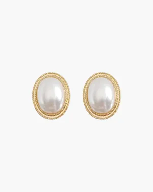 Radiance Oval Pearl Studs