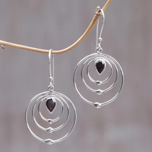 Radiant Garnet dangle earrings
