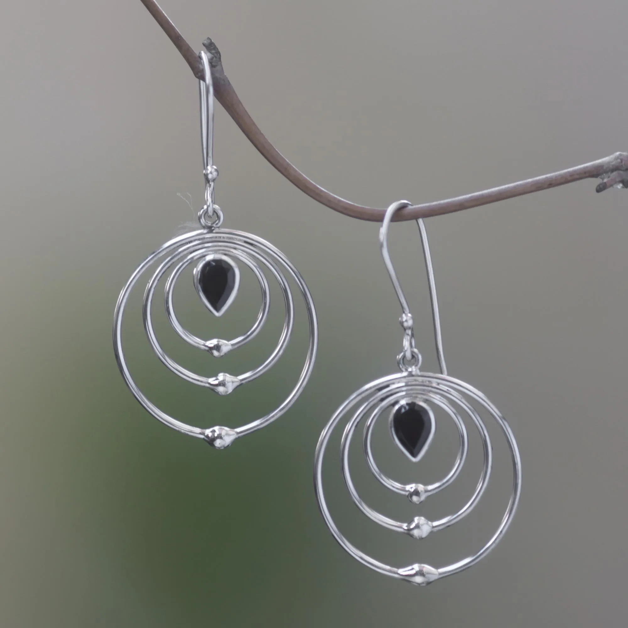 Radiant Garnet dangle earrings
