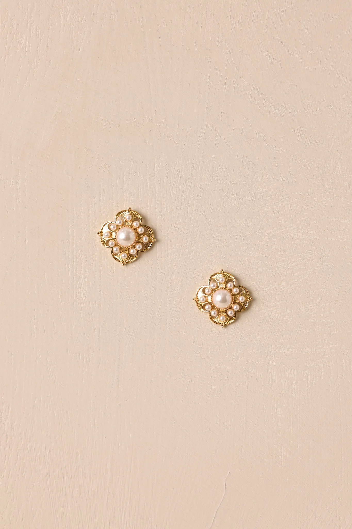 Radiant Tomorrows Gold & Ivory Pearl Earrings