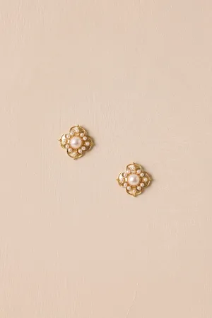 Radiant Tomorrows Gold & Ivory Pearl Earrings