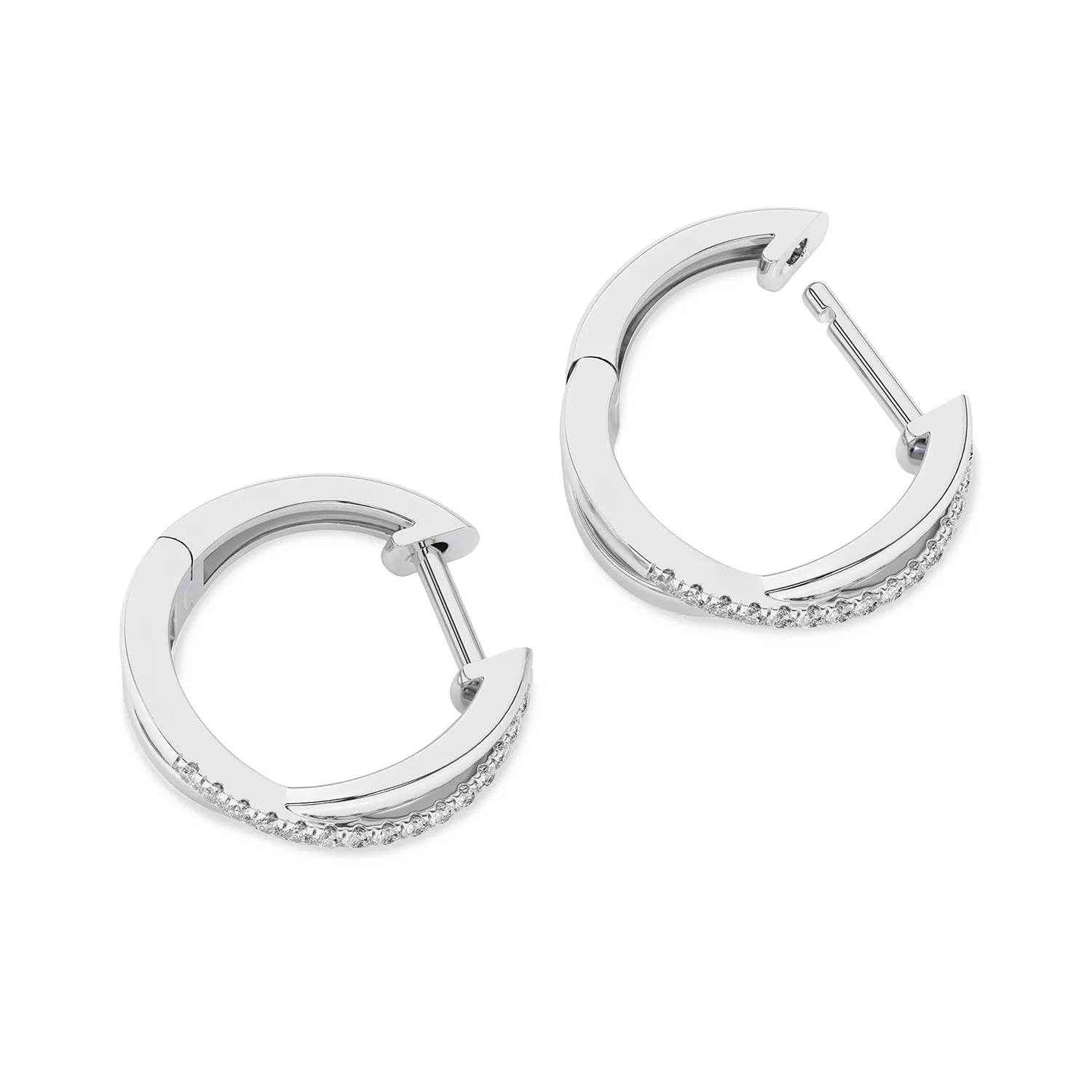 Radiant Twisted Huggie Hoops