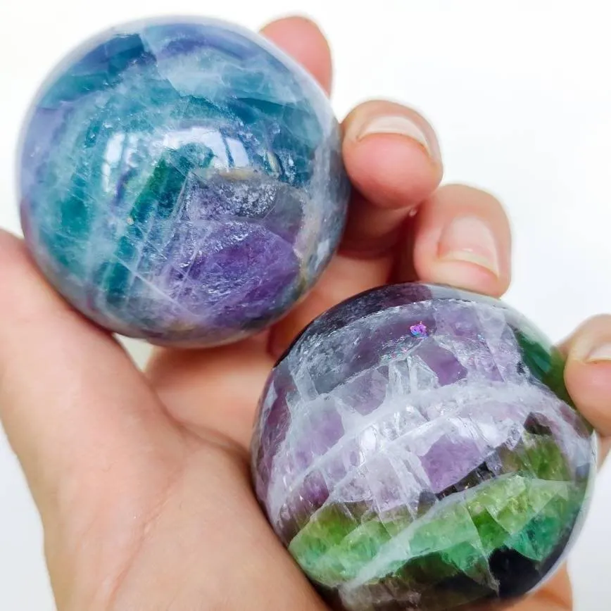 Rainbow Fluorite Crystal Sphere