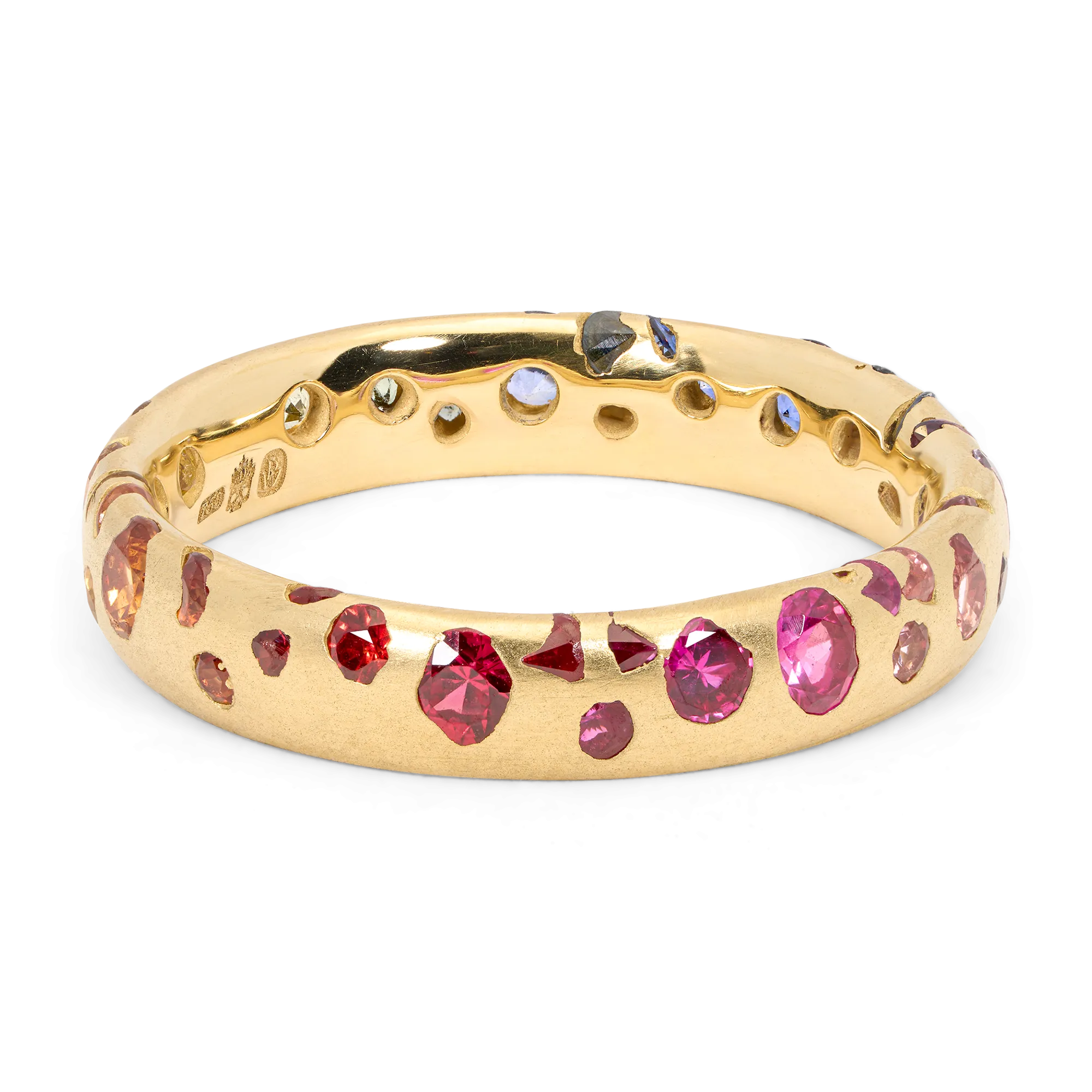 Rainbow Gradient Confetti Ring - Size 7 - 11854