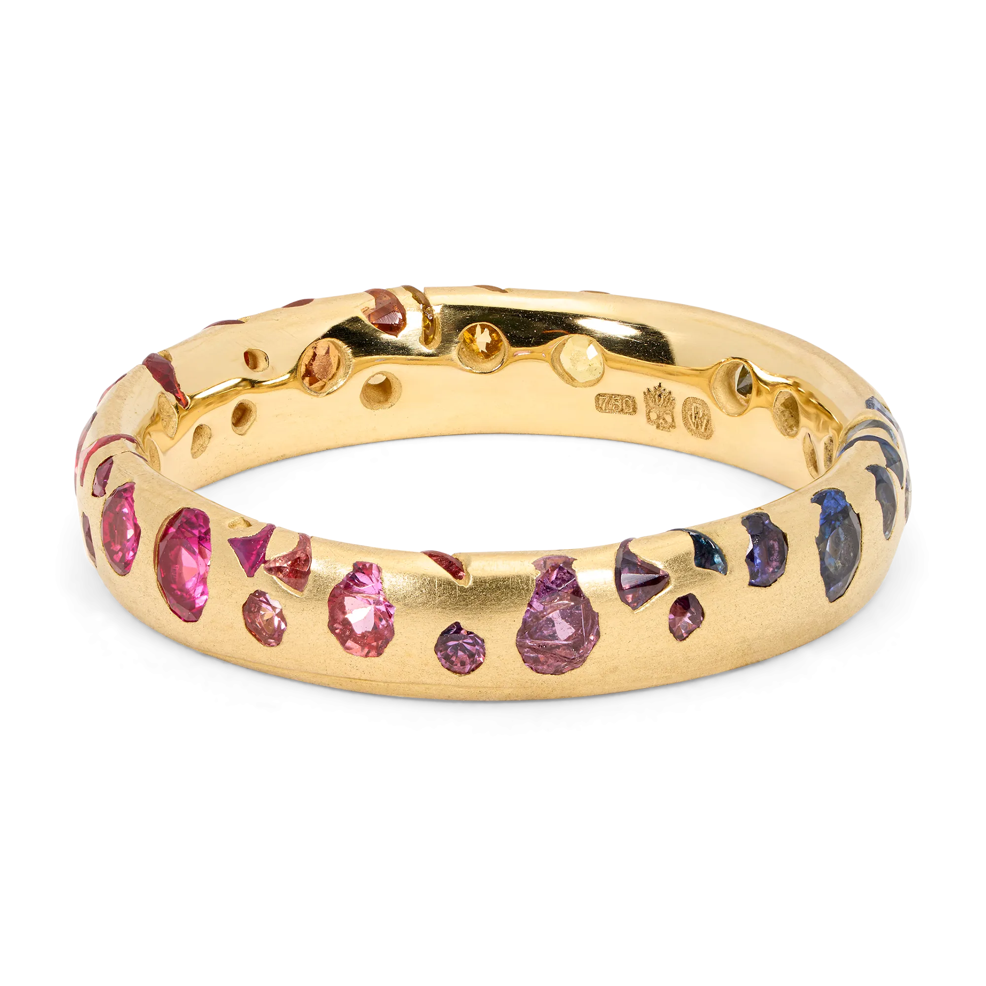 Rainbow Gradient Confetti Ring - Size 7 - 11854