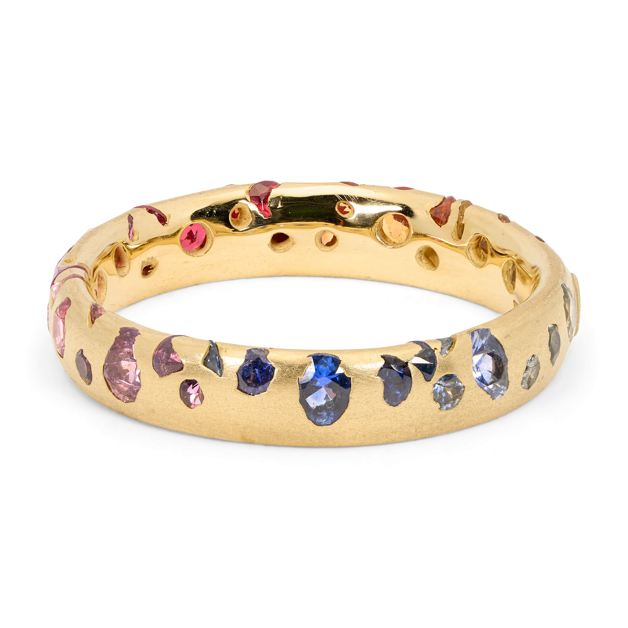 Rainbow Gradient Confetti Ring - Size 7 - 11854