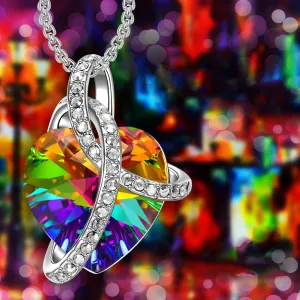 Rainbow Heart Necklace