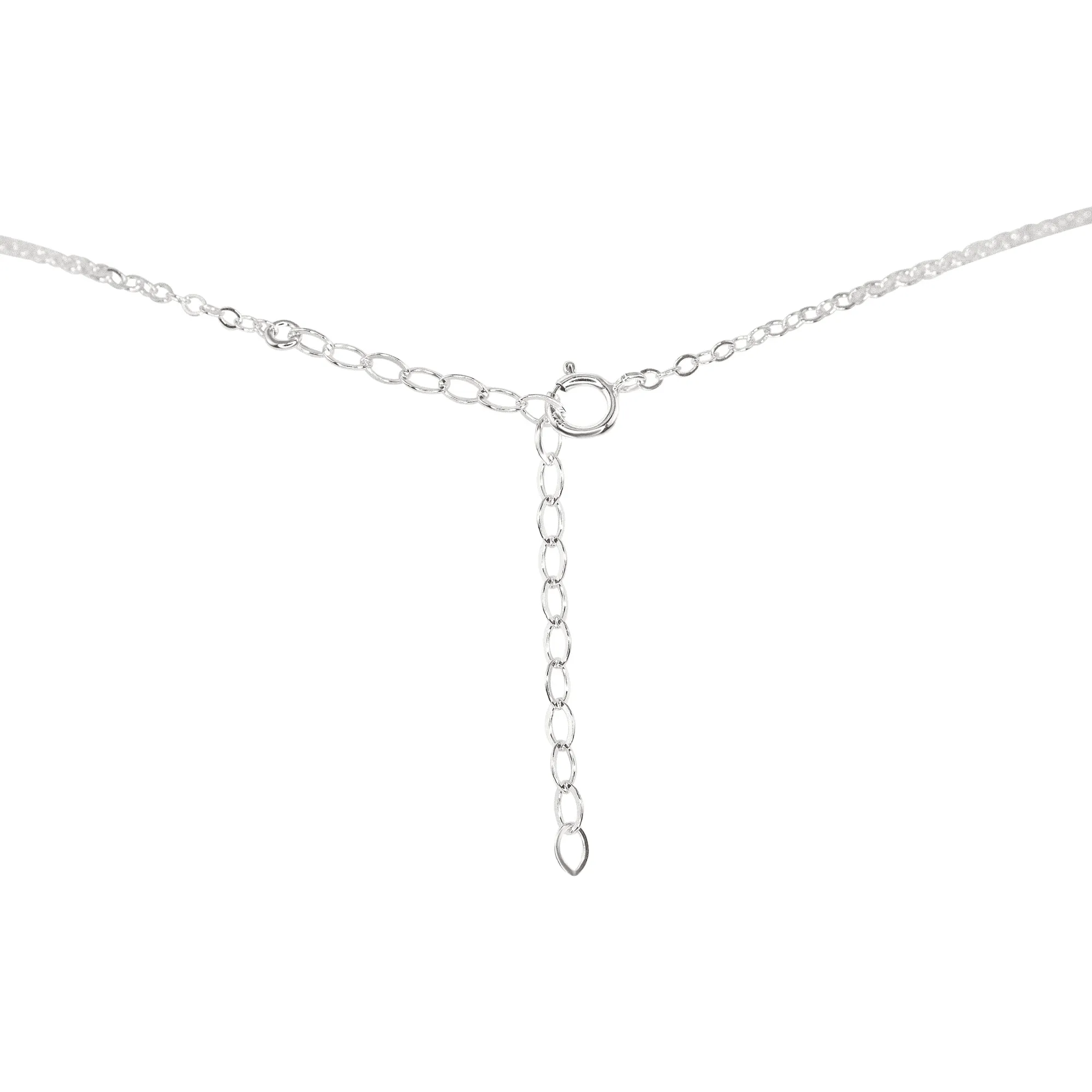 Rainbow Moonstone Mini Double Terminated Crystal Point Pendant Choker Necklace