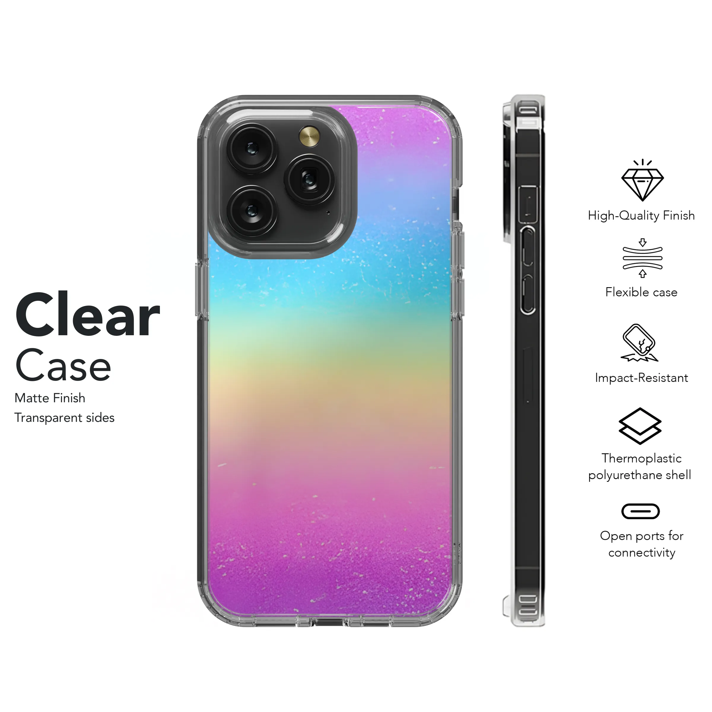 Rainbow Phone Case iPhone Samsung Cover Pixel 3861