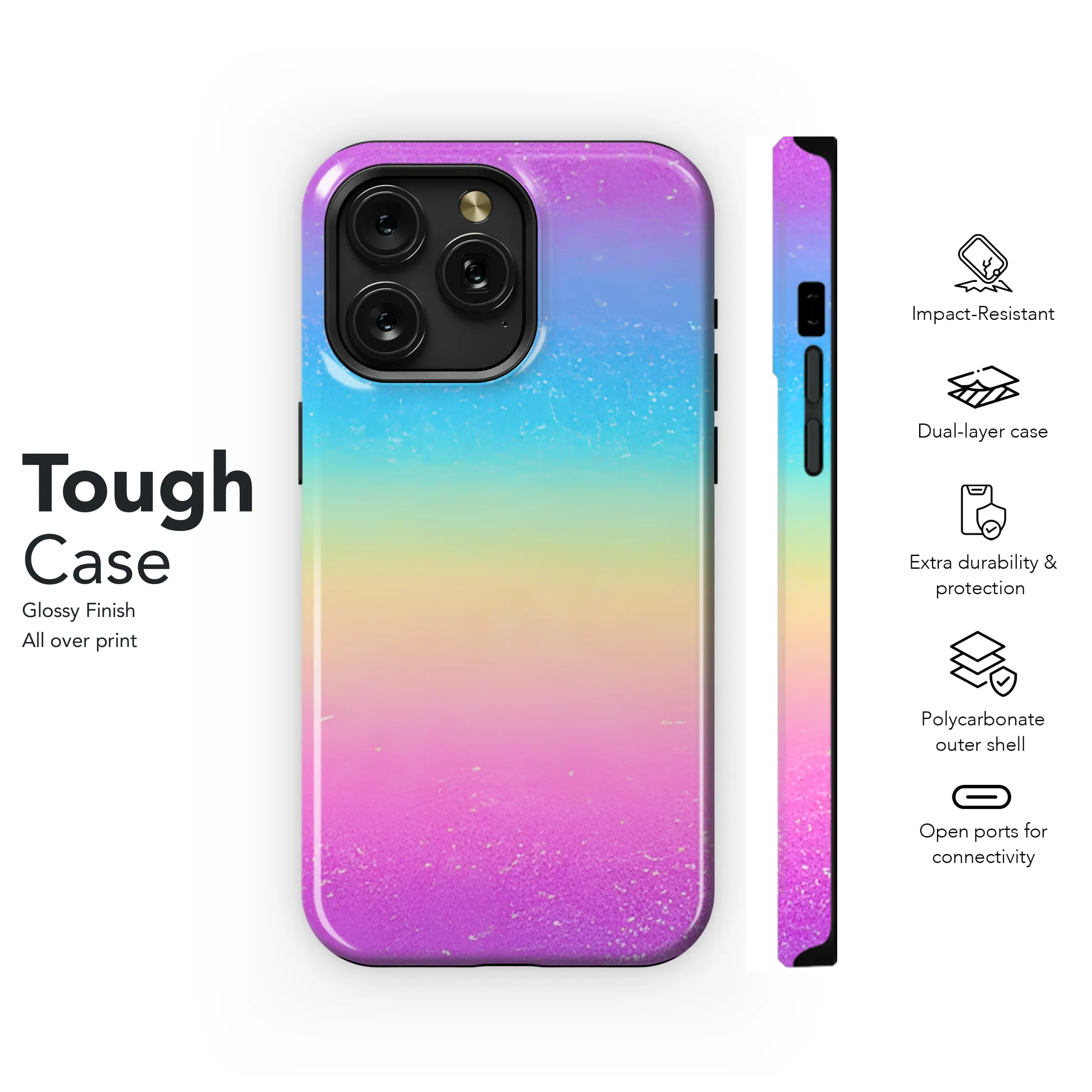 Rainbow Phone Case iPhone Samsung Cover Pixel 3861
