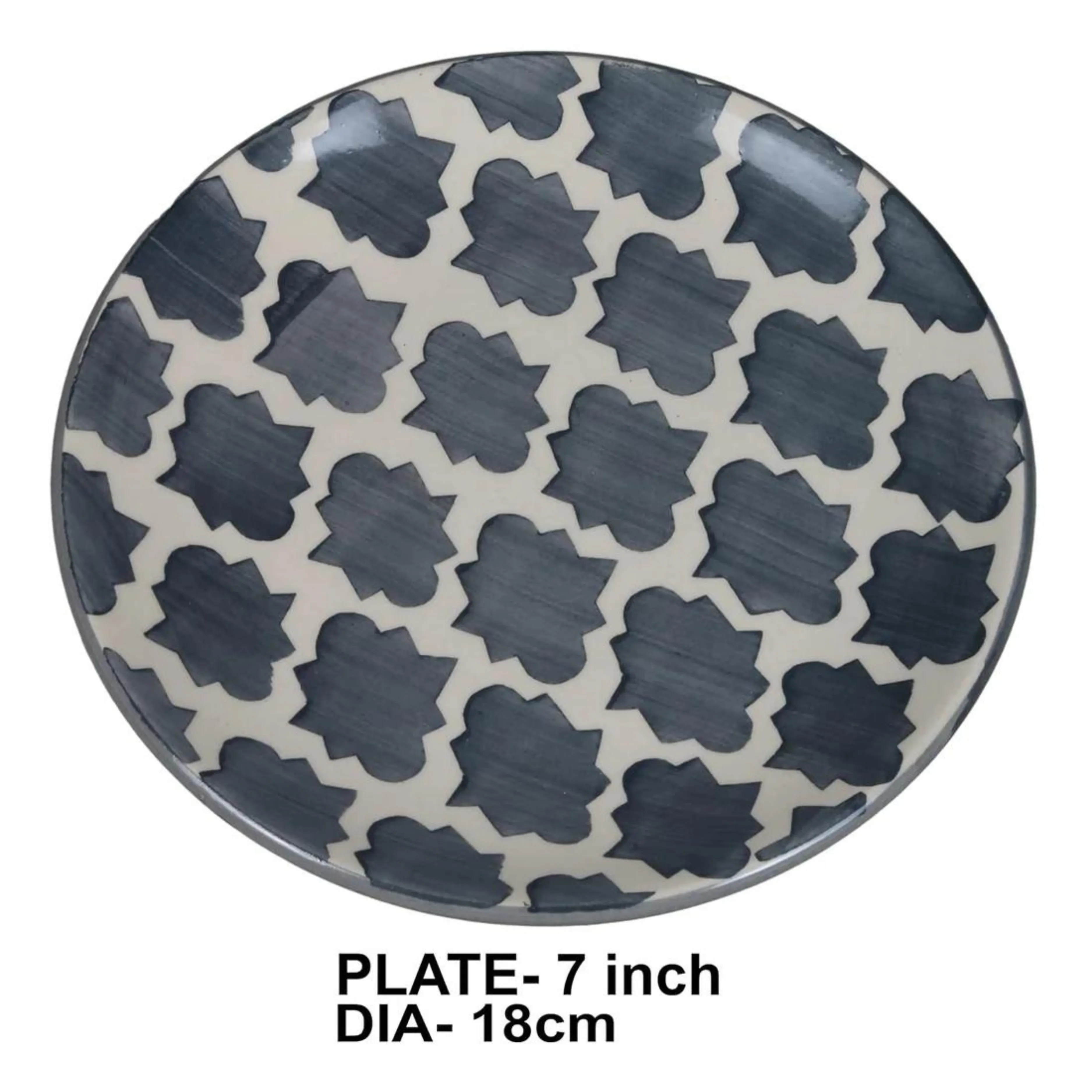 RAJ ROYAL® Ceramic Plate for Nasta Dinner Serving Set of 6 PC 7 Inch