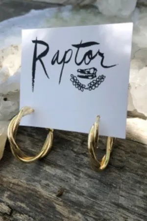 RAPTOR JEWELRY - TWISTED ROPE HOOPS