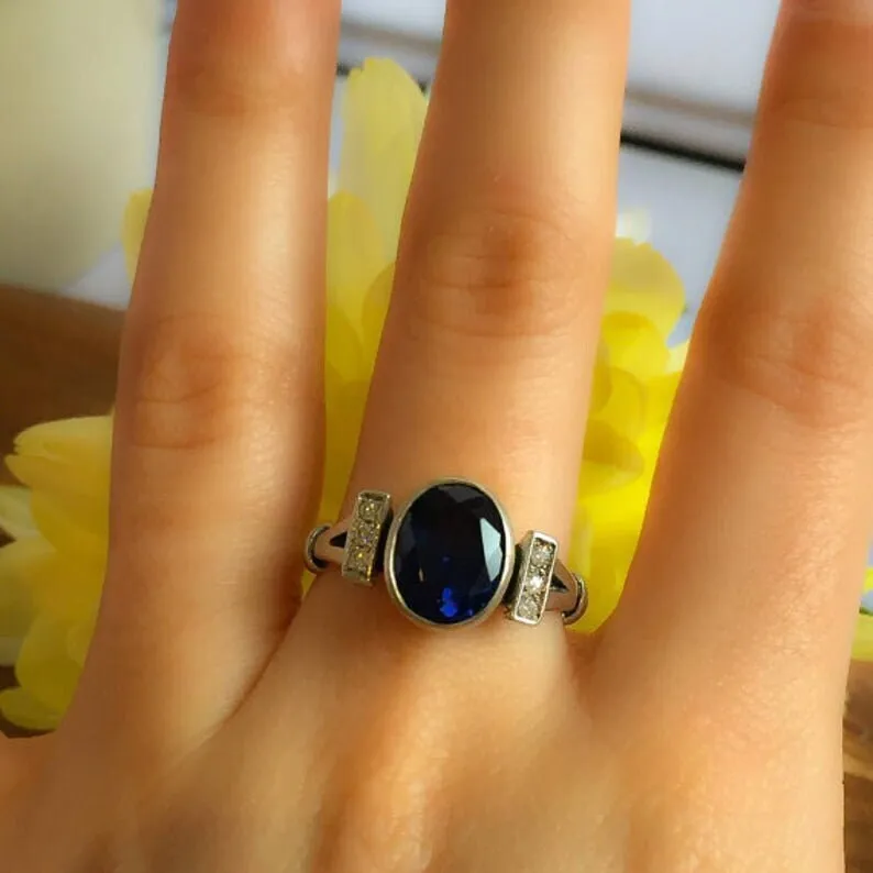 Red Garnet Ring - Natural Garnet Ring, January Birthstone Ring