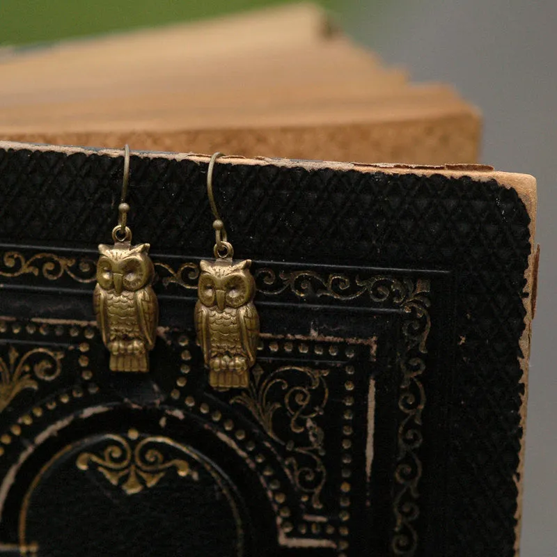Retro Owl Earrings or Necklace