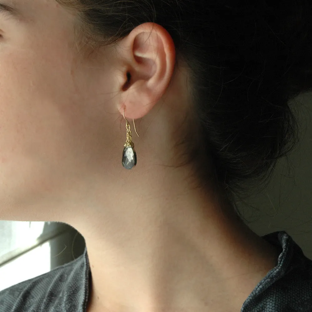 Rose Crystal Earrings, Gold Filled rose Swarovski