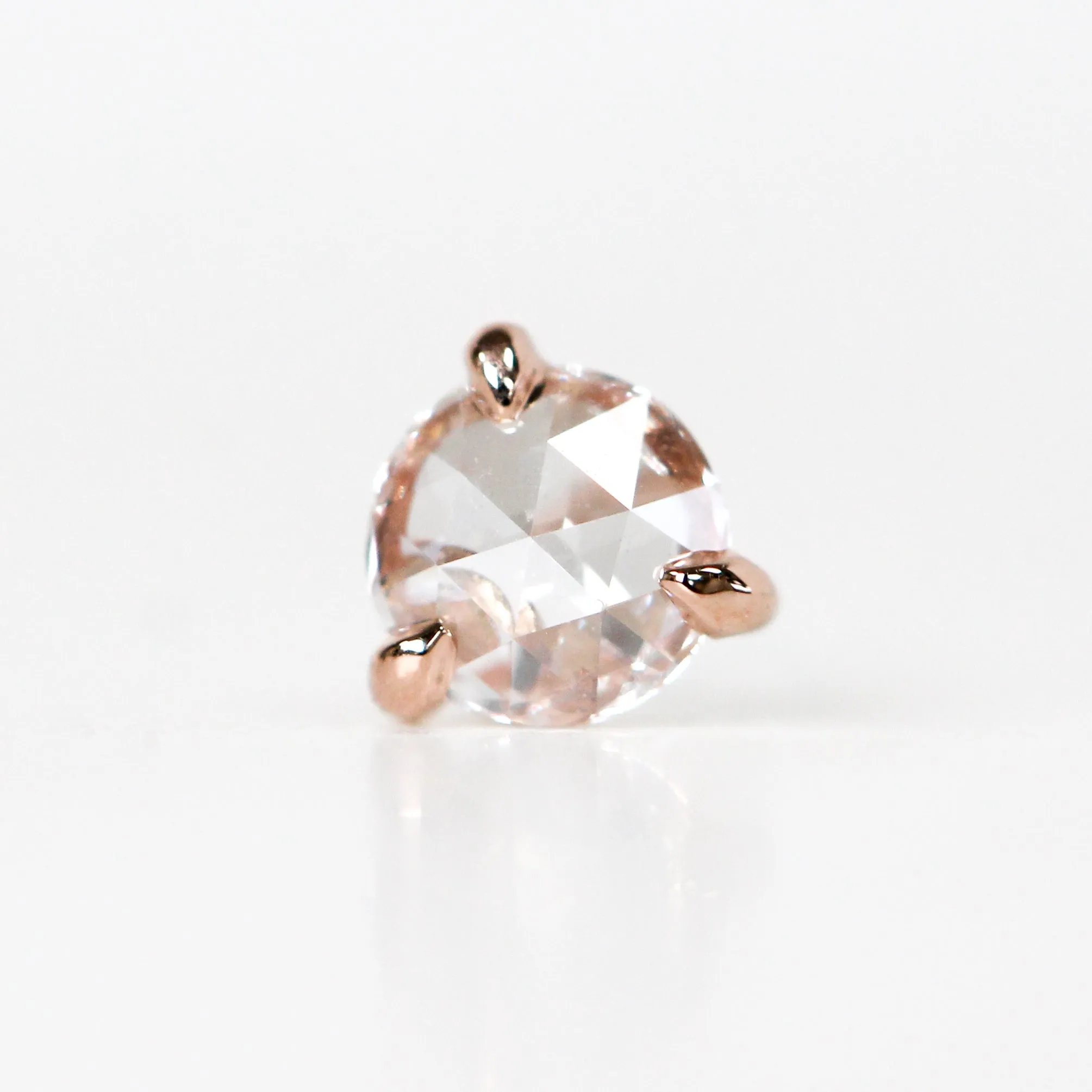 Rose Cut Diamond 0.25 Carat Earring Studs - Made to Order, Choose Your Gold Tone