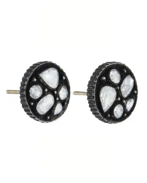 Rose Cut Diamond Sarah Stud Earrings