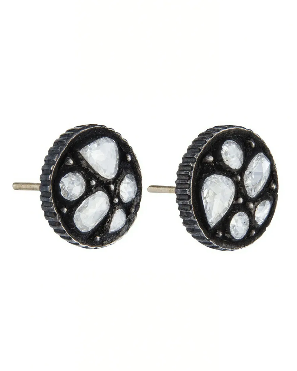 Rose Cut Diamond Sarah Stud Earrings
