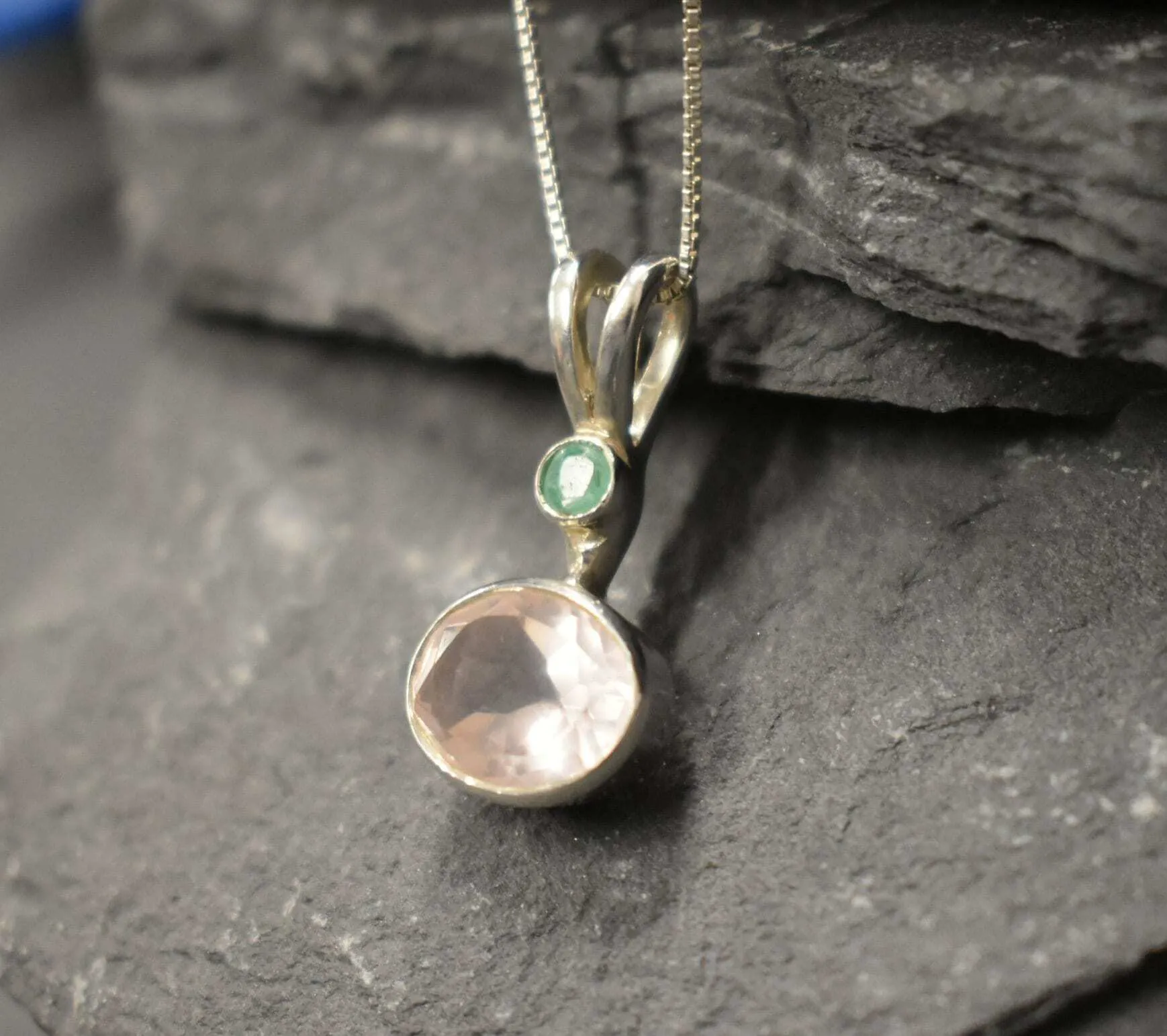 Rose Quartz Pendant - GENUINE Rose Quartz - Pink Pendant