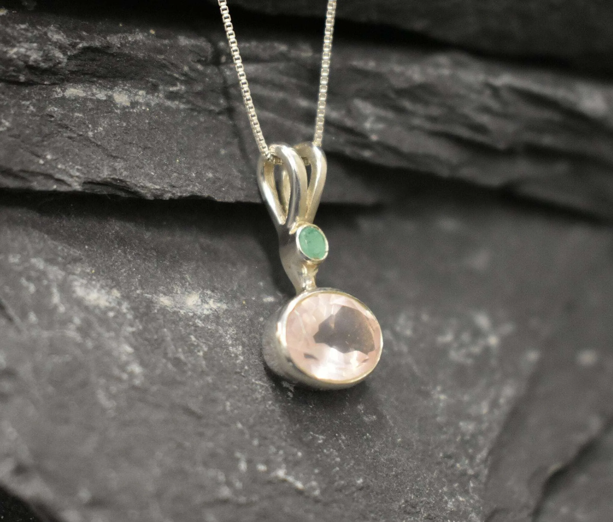 Rose Quartz Pendant - GENUINE Rose Quartz - Pink Pendant