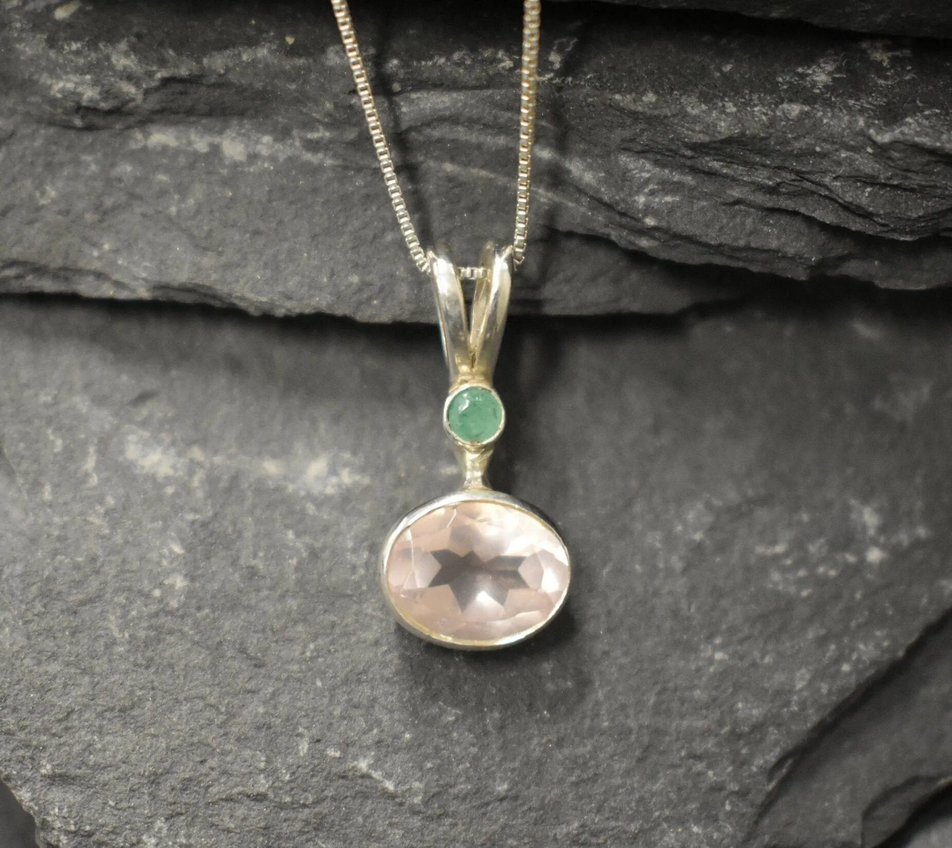 Rose Quartz Pendant - GENUINE Rose Quartz - Pink Pendant