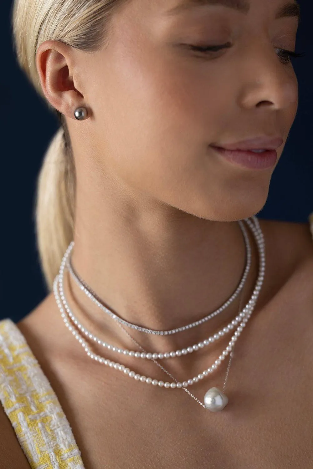 Round Akoya Pearl Studs - 8mm