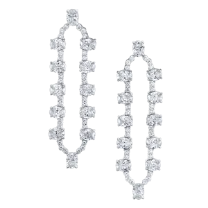 Round Cut Contemporary Drop Earring