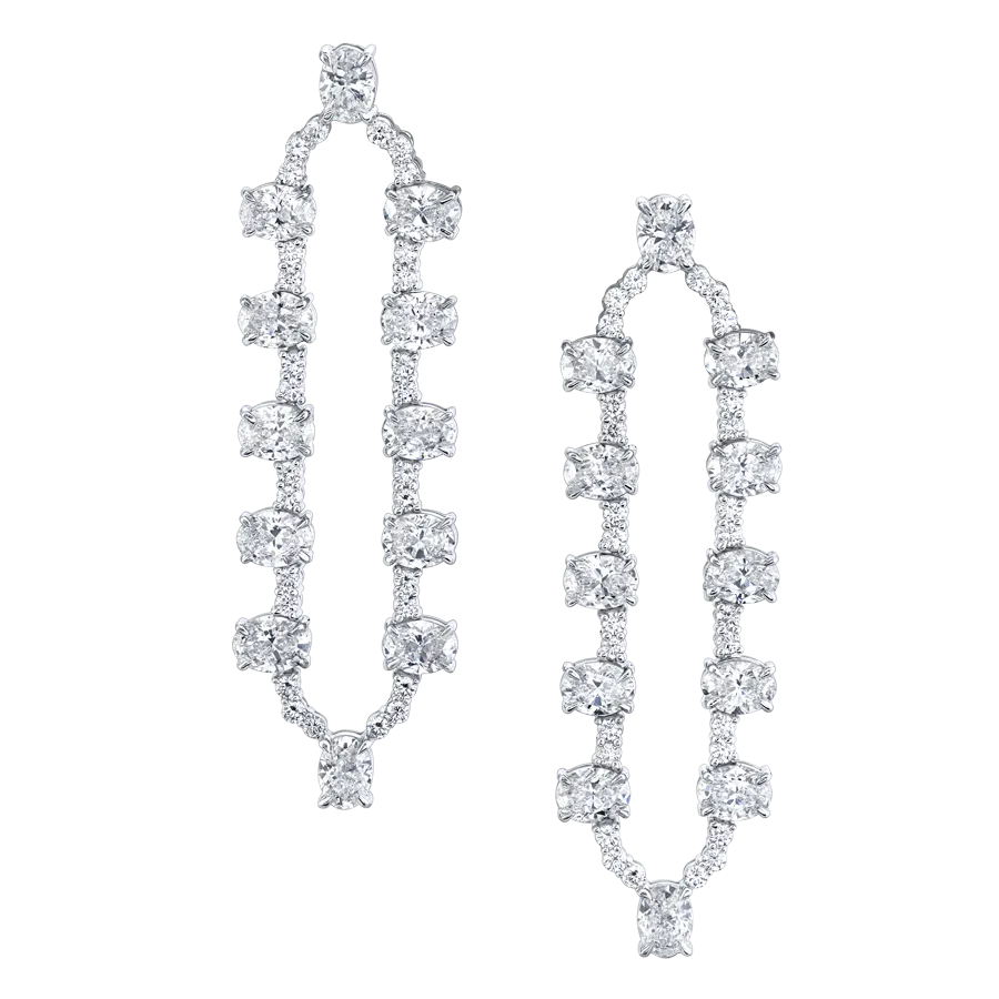 Round Cut Contemporary Drop Earring