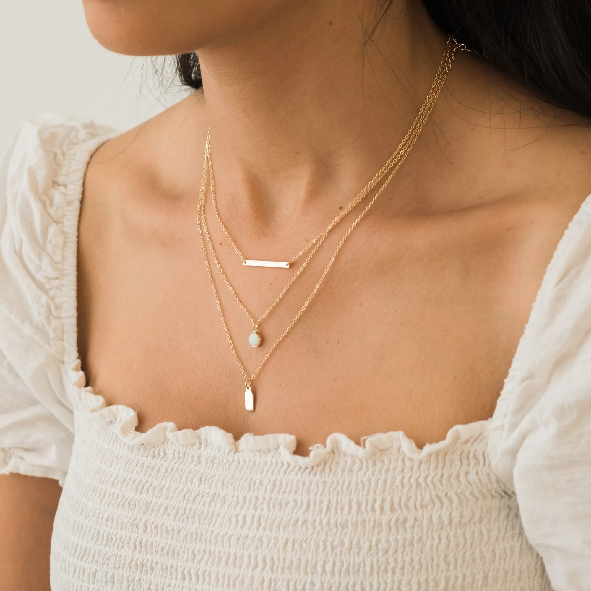 Round Opal Necklace