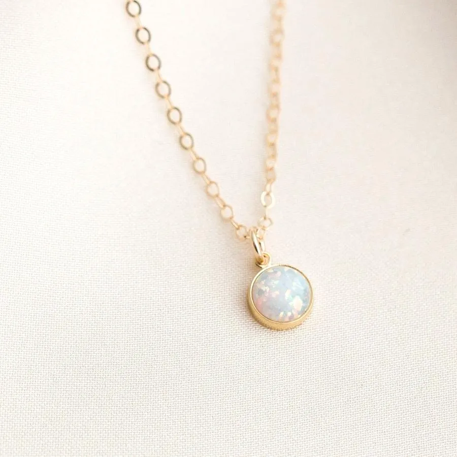 Round Opal Necklace