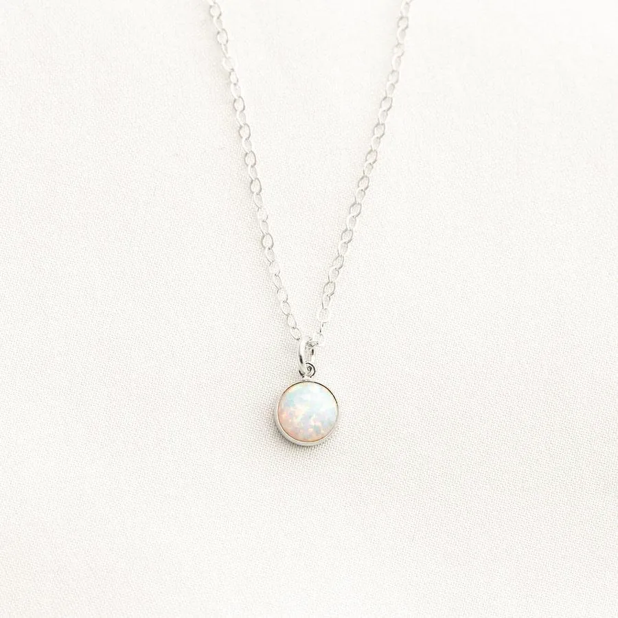 Round Opal Necklace