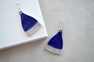 Royal Blue Statement Dangle Earrings