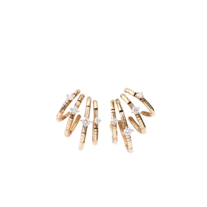 Rugiada Four Diamond Hoop Earrings