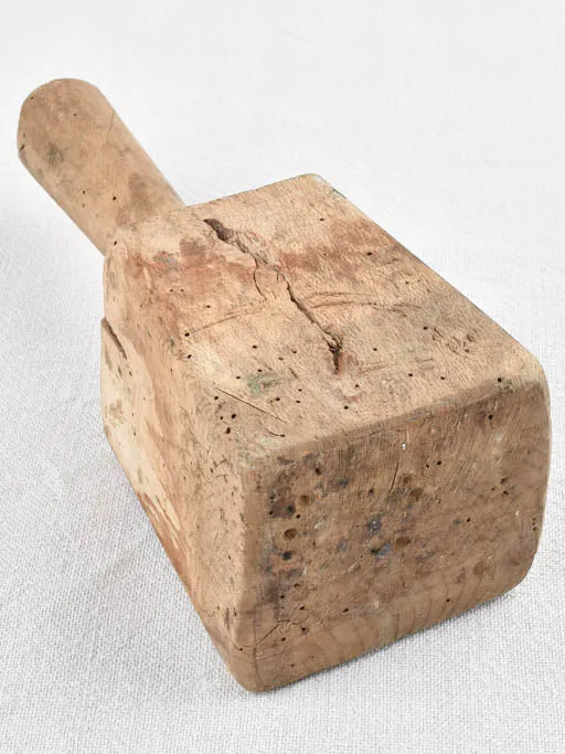 Rustic vintage wooden pestle 9¾"