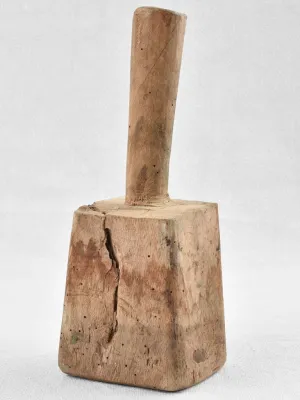 Rustic vintage wooden pestle 9¾"