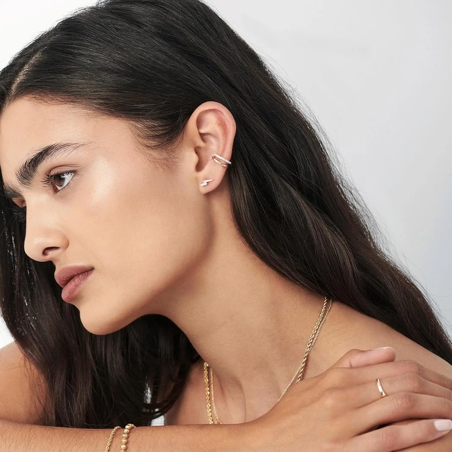 S925 Sterling Silver Stud Earrings for Women Men Small Stud Earrings Set for Multiple Piercing Hypoallergenic Ball Cubic Zirconia Stud Pearl Earrings for women 3/4/5/6/7mm Stackable Studs Women Gift