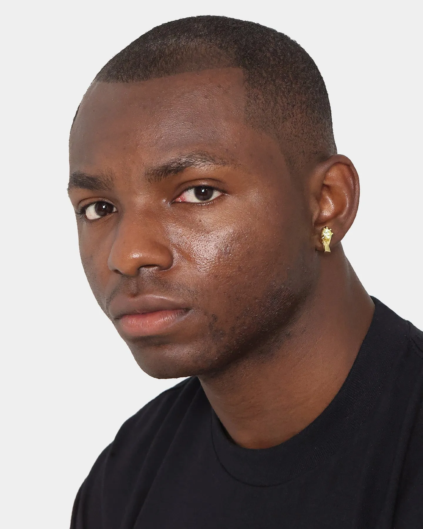 Saint Morta In His Hand Earrings Gold/Green